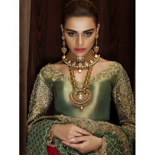 ZGJ1069 925 Sterling Silver Kundan Necklace and Jhumki
