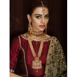 ZGJ1071 925 Sterling Silver Emerald Party Wear