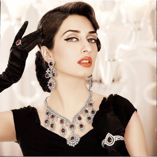 ZGJ1112 925 Sterling Silver Ruby Party Set