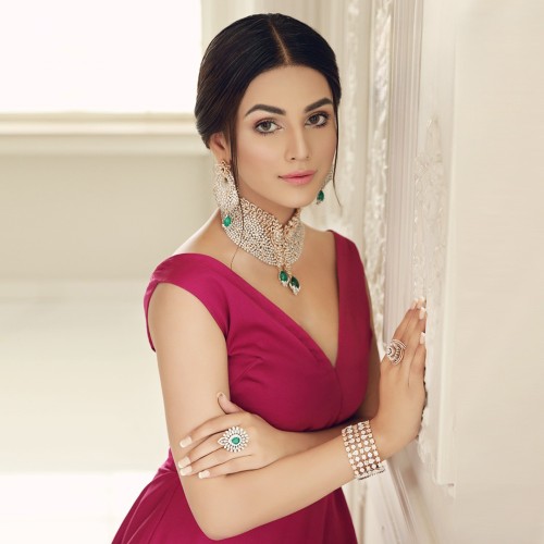 ZGJ1117 925 Sterling Silver Emerald Party Set