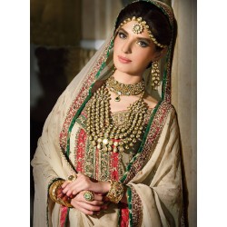 ZGJ1118 925 Sterling Silver Emerald Bridal Set