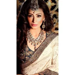 ZGJ1121 925 Sterling Silver Kundan Necklace Earrings and Tika