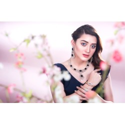 ZGJ1168 925 Sterling Silver Sapphire Party Set