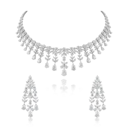 ZGJ1189 925 Sterling Silver Necklace and Earrings