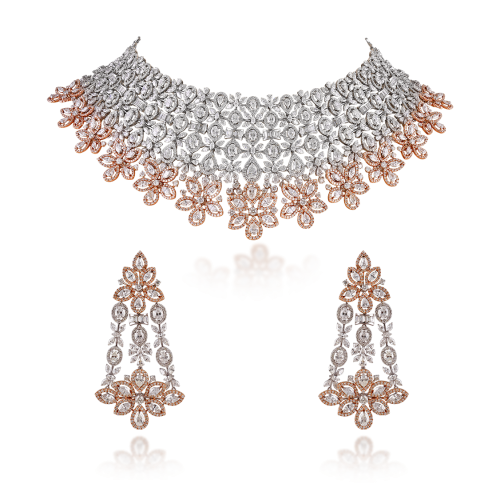 ZGJ1203 925 Sterling Silver Necklace and Earrings