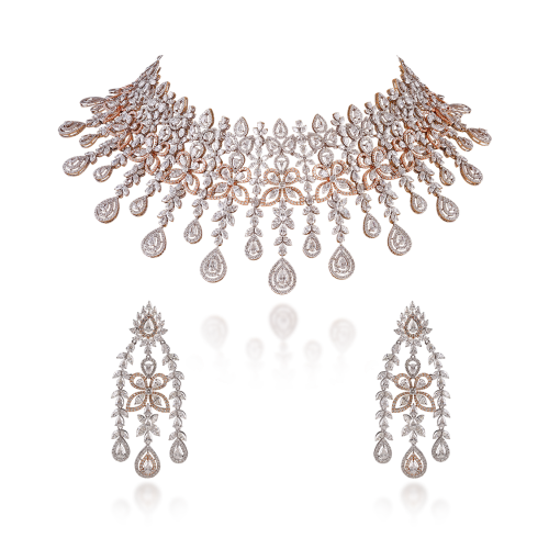 ZGJ1204 925 Sterling Silver Necklace and Earrings