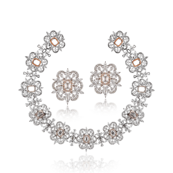 ZGJ1205 925 Sterling Silver Necklace and Earrings
