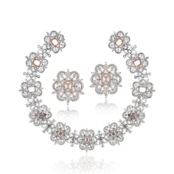 ZGJ1205 925 Sterling Silver Necklace and Earrings