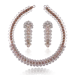 ZGJ1206 925 Sterling Silver Necklace and Earrings