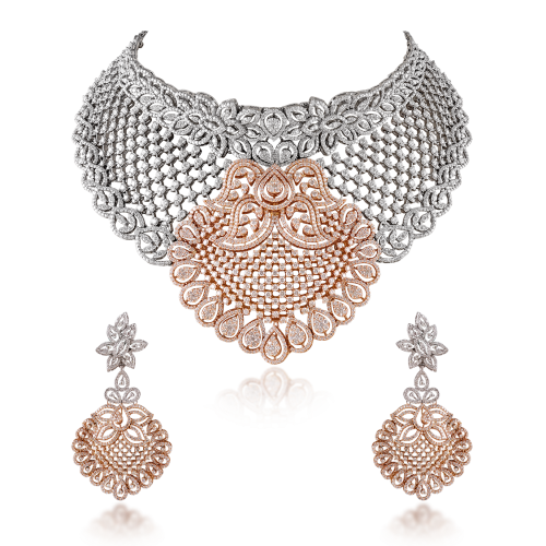 ZGJ1207 925 Sterling Silver Necklace and Earrings