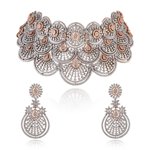 ZGJ1208 925 Sterling Silver Necklace and Earrings
