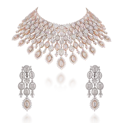 ZGJ1212 925 Sterling Silver Necklace and Earrings
