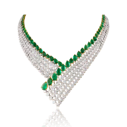 ZGJ1214 925 Sterling Silver Emerald Necklace