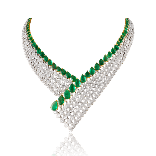 ZGJ1214 925 Sterling Silver Emerald Necklace