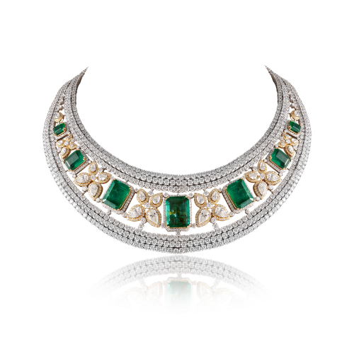 ZGJ1215 925 Sterling Silver Emerald Necklace