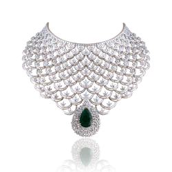 ZGJ1216 925 Sterling Silver Emerald Necklace