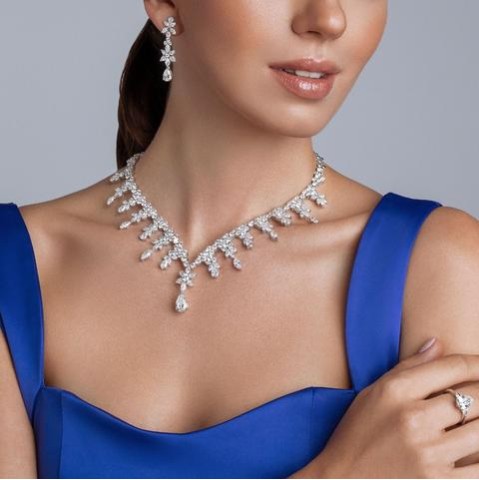 ZGJ1219 925 Sterling Silver Necklace and Earrings ZGJ1219 925 Sterling Silver Necklace and Earrings