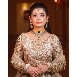 ZGJ1302 925 Sterling Silver Emerald Jewellery Set