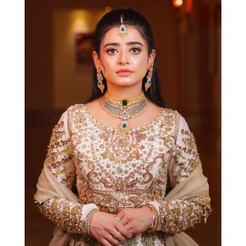 ZGJ1302 925 Sterling Silver Emerald Jewellery Set