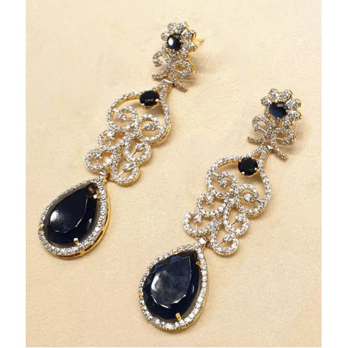 ZGJ1307 925 Sterling Silver Dark Indigo Earrings ZGJ1307 925 Sterling Silver Dark Indigo Earrings