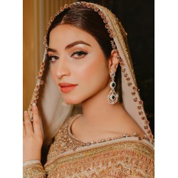 ZGJ1313 925 Sterling Silver Emerald Earrings