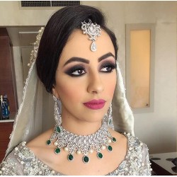 ZGJ1346 925 Sterling Silver Emerald Jewellery Set