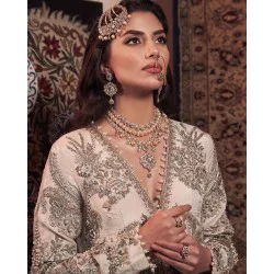 ZGJ1362 925 Sterling Silver Kundan Pearl Jewellery Set