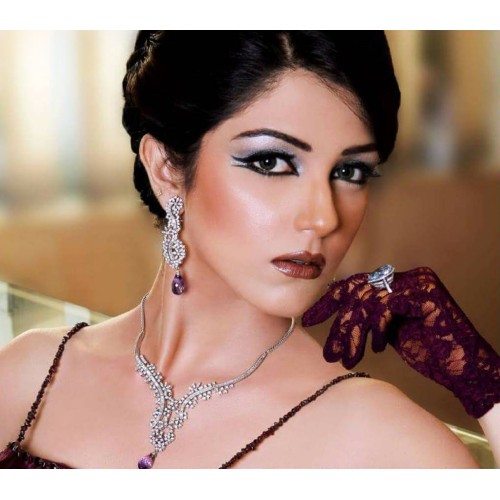 ZGJ1397 925 Sterling Silver Amethyst Jewellery Set