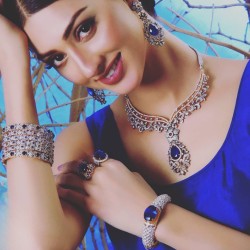 ZGJ1403 925 Sterling Silver Sapphire Jewellery Set