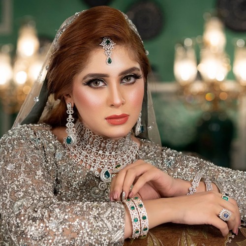 ZGJ1411 925 Sterling Silver Emerald Jewellery Set