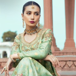 ZGJ1498 925 Sterling Silver Emerald Jewellery Set