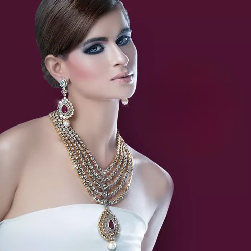 ZGJ1558 925 Sterling Silver Ruby Necklace and Earrings