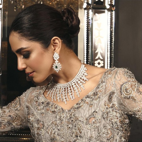 ZGJ1630 925 Sterling Silver Emerald Jewellery Set