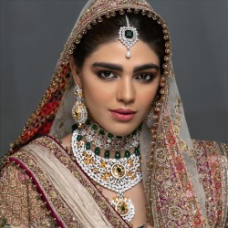 ZGJ1633 925 Sterling Silver Emerald Jewellery Set