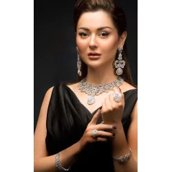 ZGJ1642 925 Sterling Silver Zircon Jewellery Set