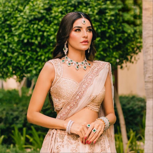 ZGJ1668 925 Sterling Silver Emerald Jewellery Set