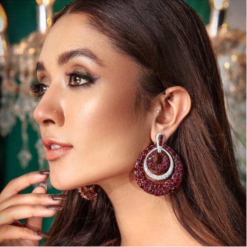 ZGJ1703 925 Sterling Silver Ruby Earrings ZGJ1703 925 Sterling Silver Ruby Earrings
