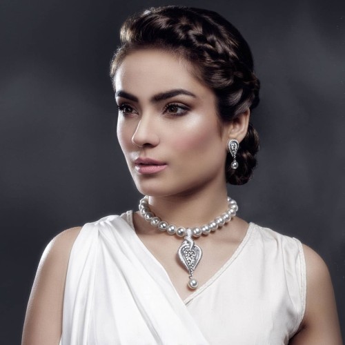 ZGJ1769 925 Sterling Silver Pearl Necklace and Earrings