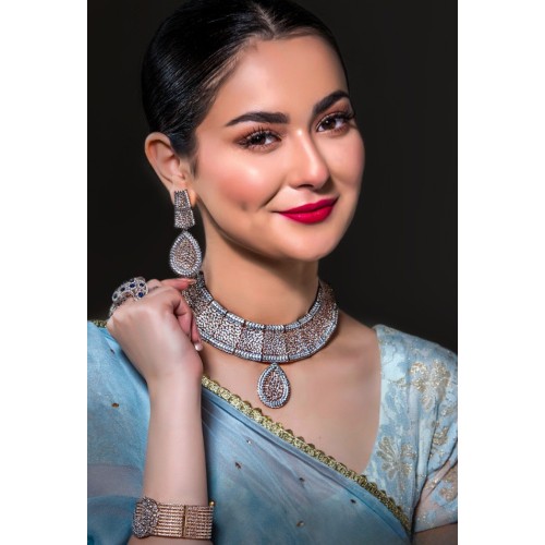 ZGJ1785 925 Sterling Silver Zircon Jewellery Set