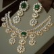 ZGJ1790 925 Sterling Silver Emerald Necklace and Earrings ZGJ1790 925 Sterling Silver Emerald Necklace and Earrings