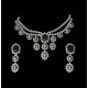 ZGJ1790 925 Sterling Silver Emerald Necklace and Earrings ZGJ1790 925 Sterling Silver Emerald Necklace and Earrings