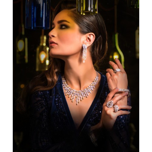 ZGJ1791 925 Sterling Silver Zircon Jewellery Set