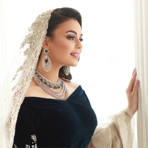 ZGJ1803 925 Sterling Silver Emerald Necklace and Earrings