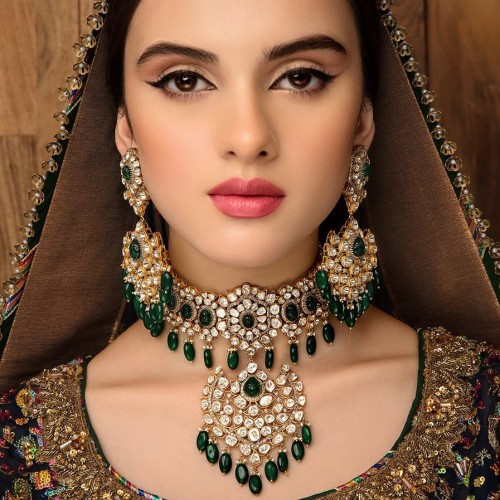 ZGJ1822 925 Sterling Silver Emerald Bridal Jewellery Set ZGJ1822 925 Sterling Silver Emerald Bridal Jewellery Set
