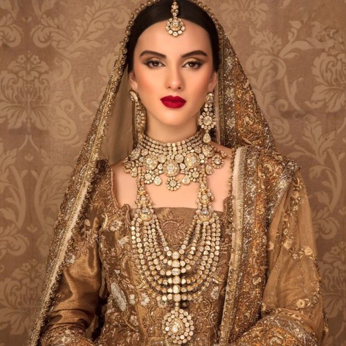 ZGJ1823 925 Sterling Silver Diamond Polki Bridal Jewellery Set