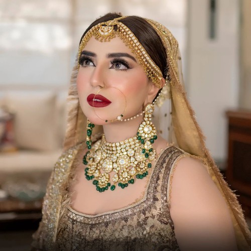 ZGJ1827 925 Sterling Silver Emerald Bridal Jewellery Set