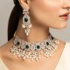 ZGJ1836 925 Sterling Silver Emerald Bridal Jewellery Set
