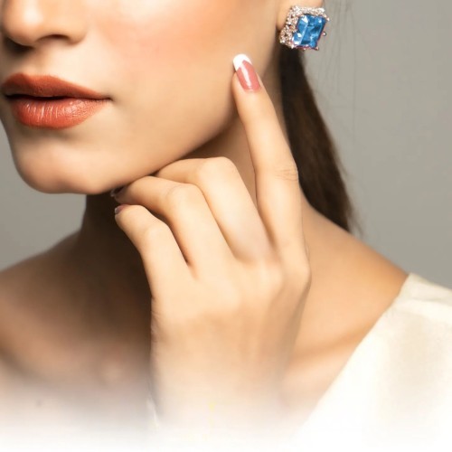 ZGJ1903 925 Sterling Silver Sapphire Earrings