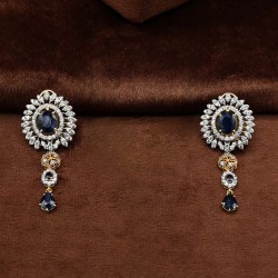 ZGJ1912 925 Sterling Silver Dark Indigo Earrings ZGJ1912 925 Sterling Silver Dark Indigo Earrings