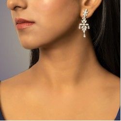 ZGJ1921 925 Sterling Silver Diamond Like Earrings